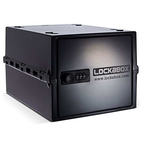 Lockabox One™ | Kompakte Abschließbare Medikamentenkasten mit Zahlenschloss für mehr Sicherheit zu Hause (Jet schwarz)